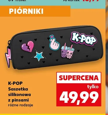 Saszetka silikonowa z pinsami K-POP promocja w Kaufland