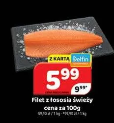 Filet z łososia świeży promocja w Delfin