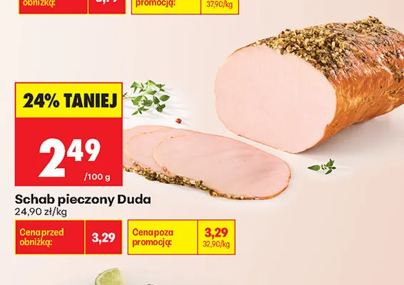 Schab pieczony Duda promocja w Biedronka