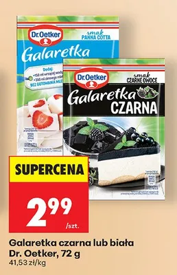 Galaretka czarna smak czarne owoce Dr.Oetker promocja w Biedronka