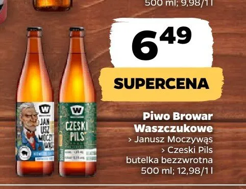 Piwo Waszczukowe Czeski Pils promocja w Netto