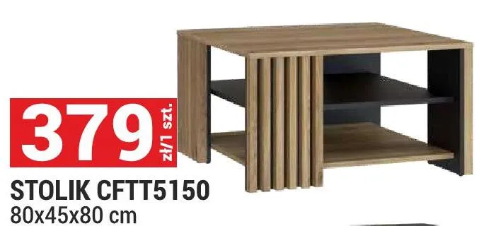 Stolik CFTT5150 80x45x80cm dąb mauvella/czarny System Figila promocja w Merkury Market