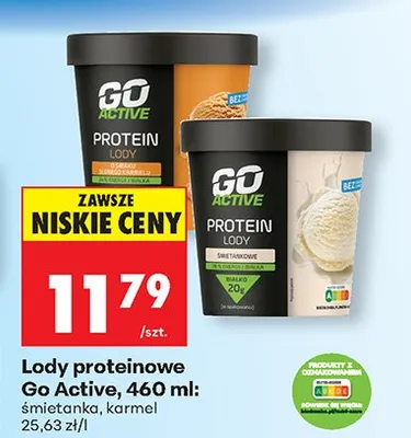 Lody proteinowe o smaku karmelu promocja w Biedronka