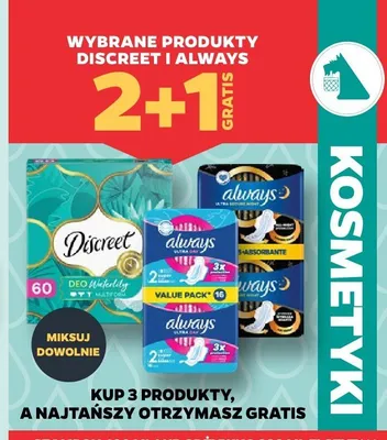 Produkty Discreet i Always promocja w Netto