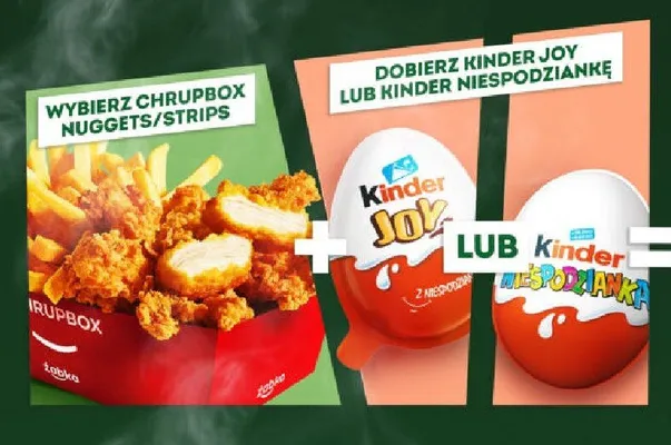 Chrupbox + jajko kinder joy promocja w Żabka