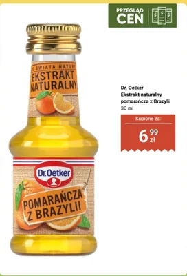 Ekstrakt naturalny pomarańcza z Brazylii promocja w Biedronka