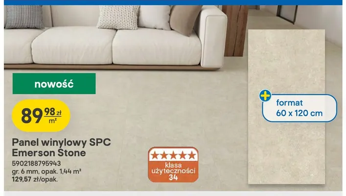 Panel winylowy Spc Emerson Stone promocja w Castorama