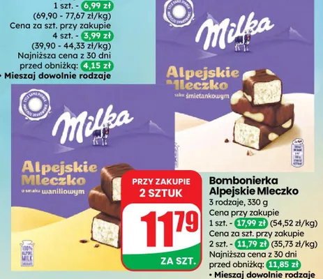 Bombonierka Alpejskie Mleczko promocja w Dino