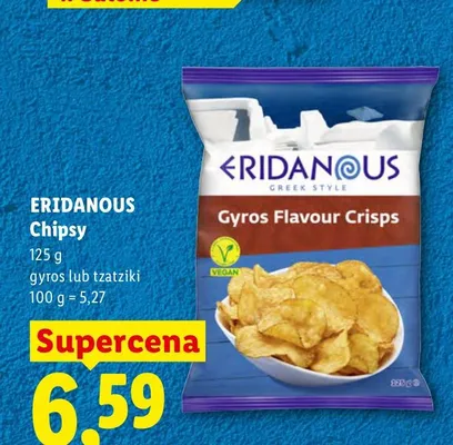 Chipsy o smaku gyros Eridanous promocja w Lidl