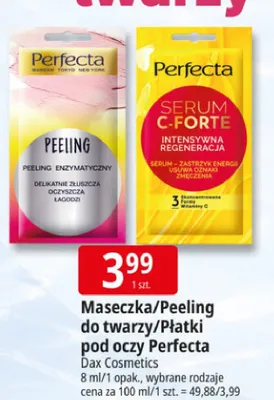 Płatki pod oczy Perfecta Serum C-Forte intensywna regeneracja Dax Cosmetics promocja w Leclerc
