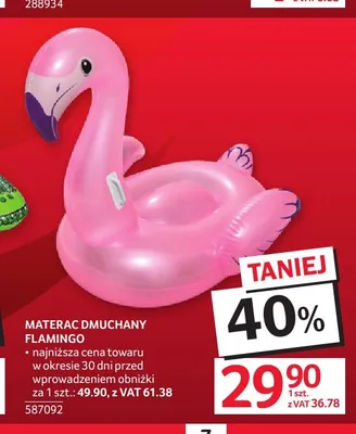 Materac dmuchany Flamingo promocja w Selgros