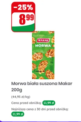 Morwa biała suszona Makar promocja w Dino