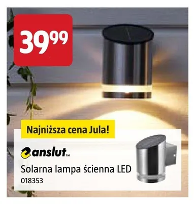 Solarna lampa ścienna LED anslut promocja w Jula