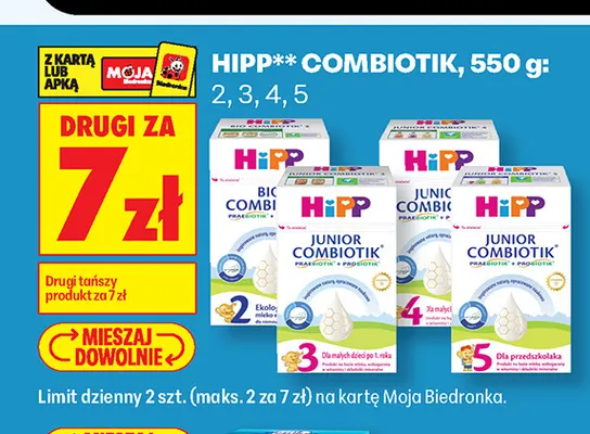 Mleko modyfikowane HiPP Combiotik 2 promocja w Biedronka