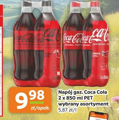 Napój gazowany Coca-Cola 2-pak 850 ml promocja w Gama