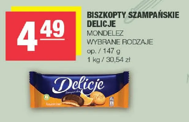 Biszkopty szampańskie Delicje promocja w SPAR