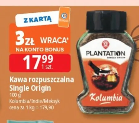 Kawa rozpuszczalna Single Origin Meksyk Plantation promocja w Leclerc