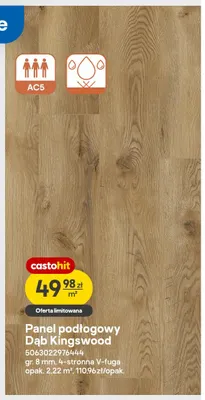 Panel podłogowy Dąb Kingswood promocja w Castorama