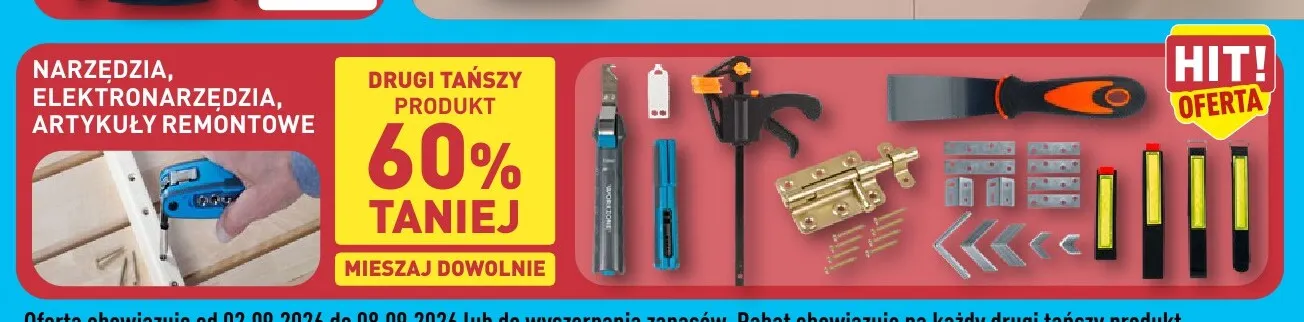 Narzędzia, elektronarzędzia, artykuły remontowe promocja w Aldi