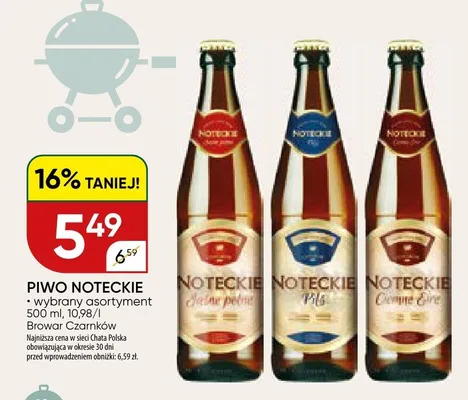 Piwo Noteckie Jasne Pełne Browar Czarnków promocja w Chata Polska