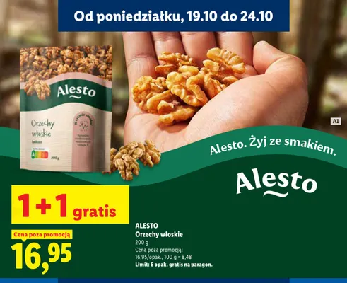 Orzechy włoskie Alesto promocja w Lidl