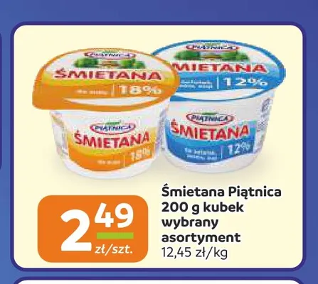 Śmietana Piątnica 12% promocja w Społem Częstochowa