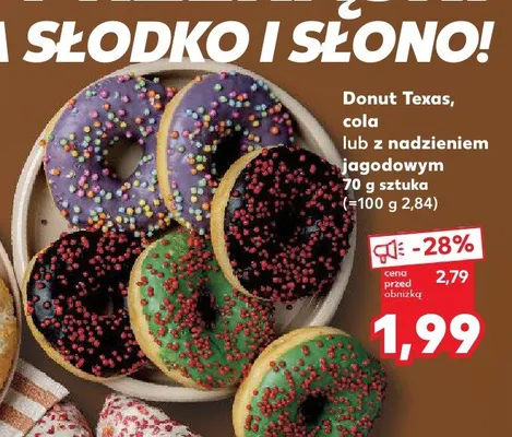 Donut z nadzieniem malinowym promocja w Kaufland