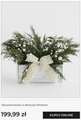 Sztuczne kwiaty w doniczce Winteros home & you promocja w home&you