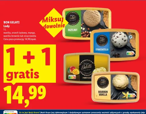 Lody Bon Gelati stracciatella promocja w Lidl