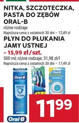 Nitka, szczoteczka, pasta do zębów Oral-B promocja w Stokrotka