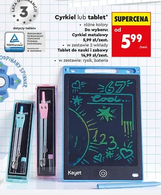 Tablet do nauki i zabawy Kayet promocja w Biedronka