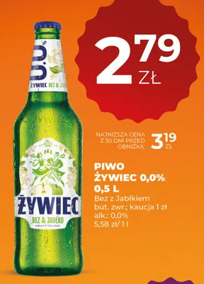 Piwo Żywiec 0,0% Bez z Jabłkiem promocja w Duży Ben