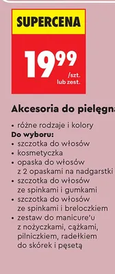 Opaska do włosów z 2 opaskami na nadgarstki promocja w Biedronka