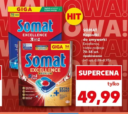 Kapsułki do zmywarki Somat Excellence 5in1 Premium promocja w Kaufland