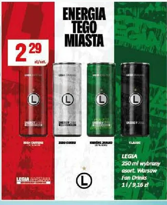 Fan Drinks Legia Warszawa 250ml wybrany asortyment promocja w Chorten