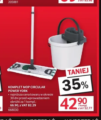 Komplet mop York Circular Power promocja w Selgros