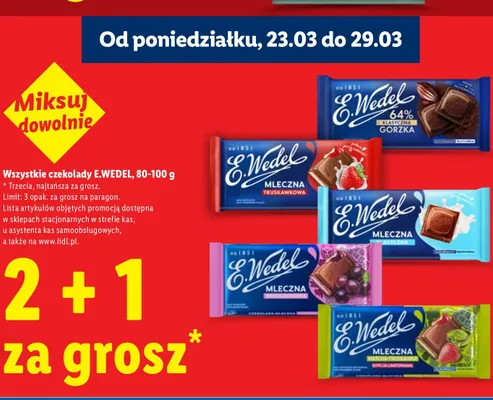 Czekolada 80-100 g wszystkie rodzaje promocja w Lidl