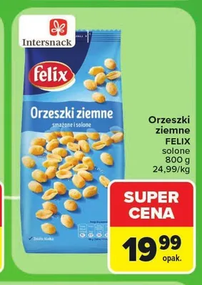 Orzeszki ziemne Felix solone promocja w Carrefour Market