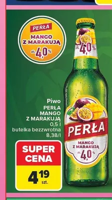 Piwo Perła Mango z Marakują promocja w Carrefour