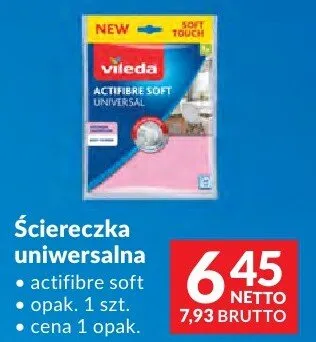 Ściereczka uniwersalna Vileda Actifibre soft promocja w Makro