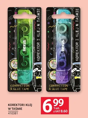 Korektor i klej w taśmie Rexus promocja w Selgros