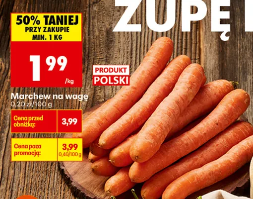 Marchew na wagę promocja w Biedronka