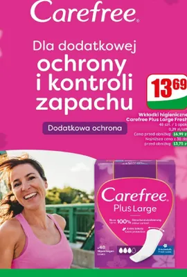 Wkładki higieniczne Plus Large Fresh promocja w Dino