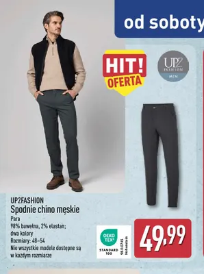 Spodnie chino męskie UP2Fashion promocja w Aldi