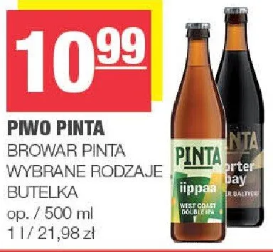 Piwo Pinta promocja w SPAR