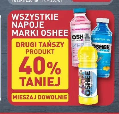 Napoje marki Oshee promocja w Aldi