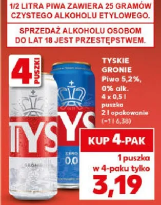Piwo 5,2% promocja w Kaufland