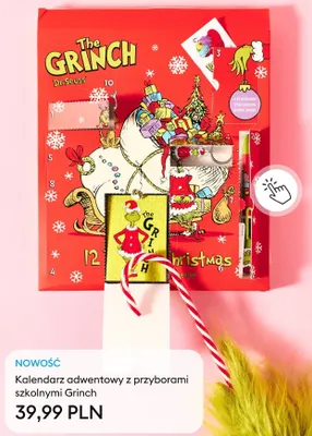 Kalendarz adwentowy z przyborami szkolnymi Grinch promocja w Sinsay