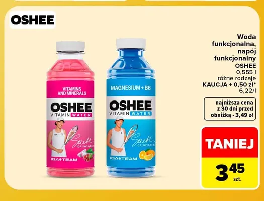 Napój funkcjonalny Oshee Magnesium + B6 promocja w Carrefour