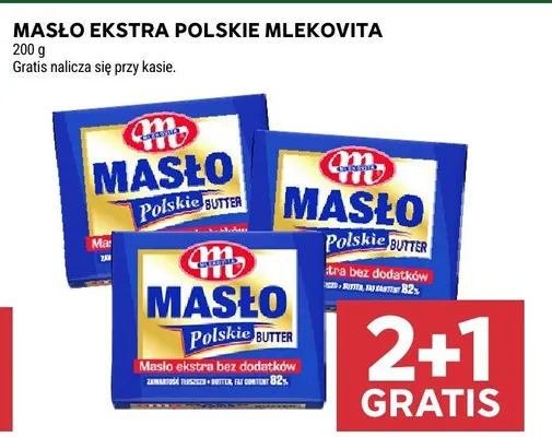 Masło ekstra polskie Mlekovita promocja w Stokrotka